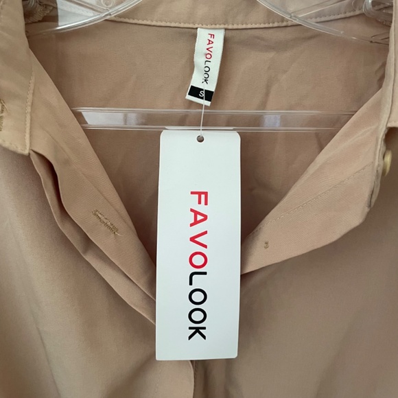 NWT Khaki/Tan Mini Collared Dress - Picture 6 of 10